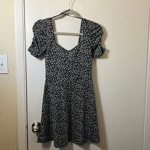 H&M black flower dress size small